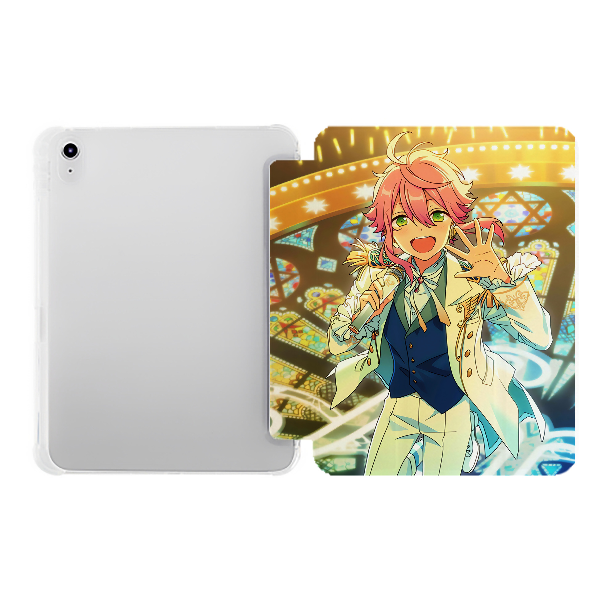 （画像用） あんさんぶるスターズ! Ensemble Stars IPad ケース ペン収納付き 三つ折りスタンド PUレザー×シリコン 対応機種9.5/10.5/10.9インチ